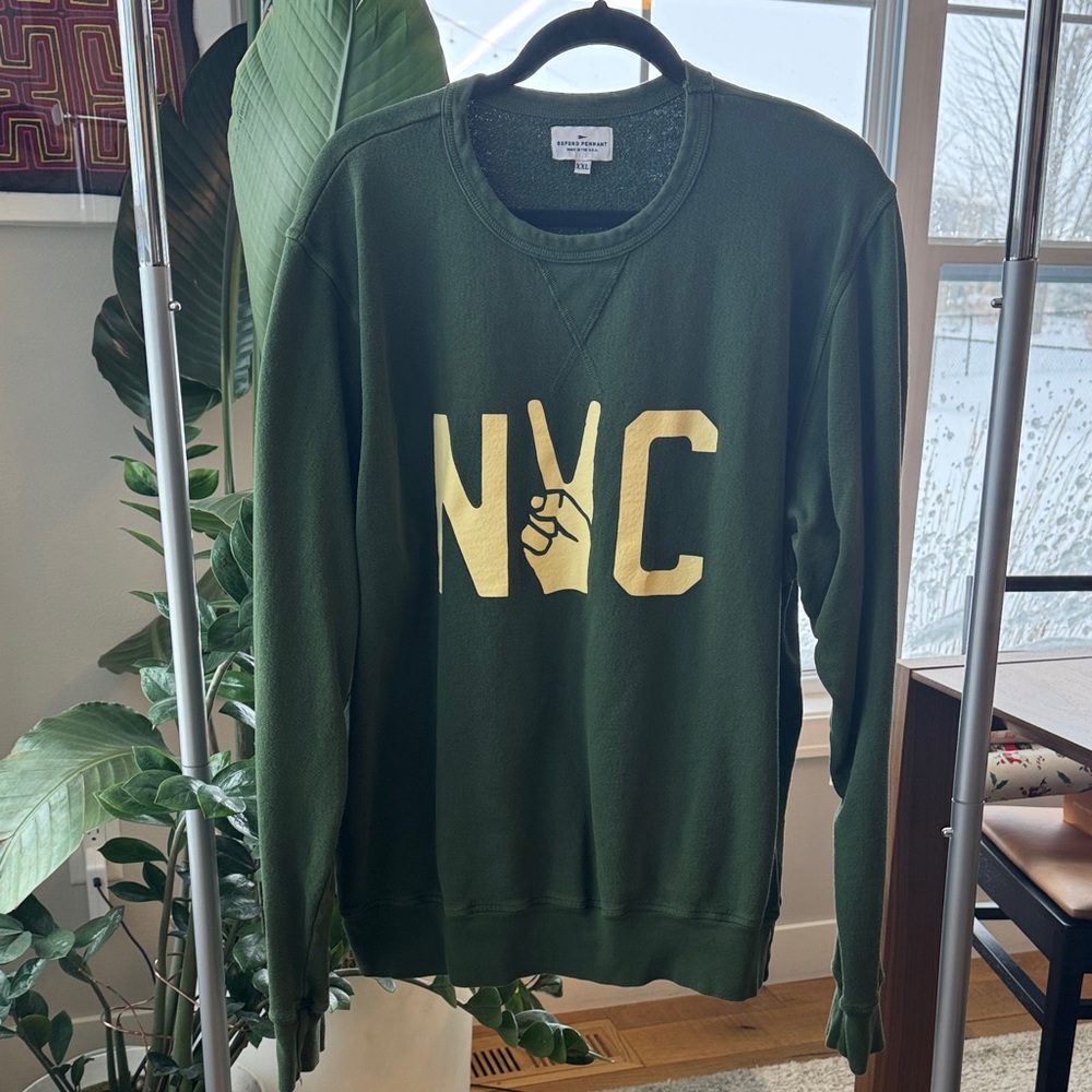 Green Oxford Pennant NYC Graphic Men's Sweatshirt XXL